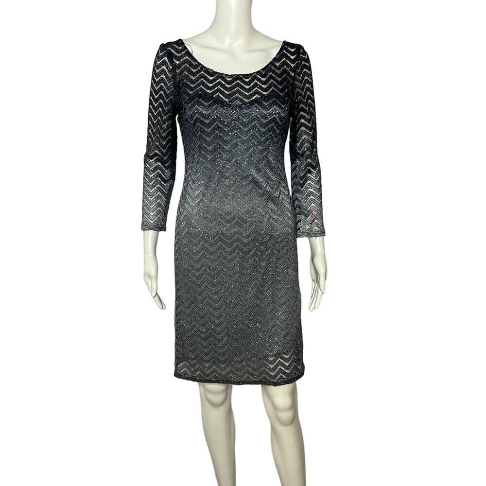 Morgan & Co Metallic Silver Sheath Dress Size 5/6‎